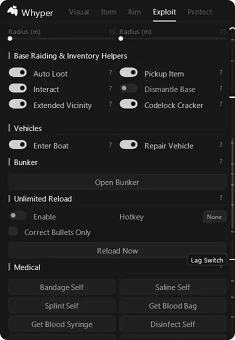 Whyper menu